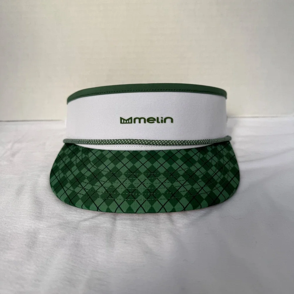 Melin Hydro Coast Links Visor Mens OSFM Green White Argyle Golf Hat